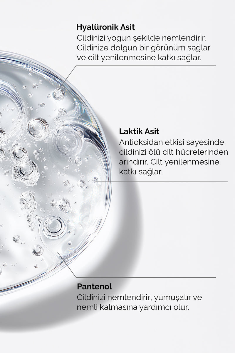 Hyaluronik Asit İçerikli Nemlendirici & Aydınlatıcı Tonik